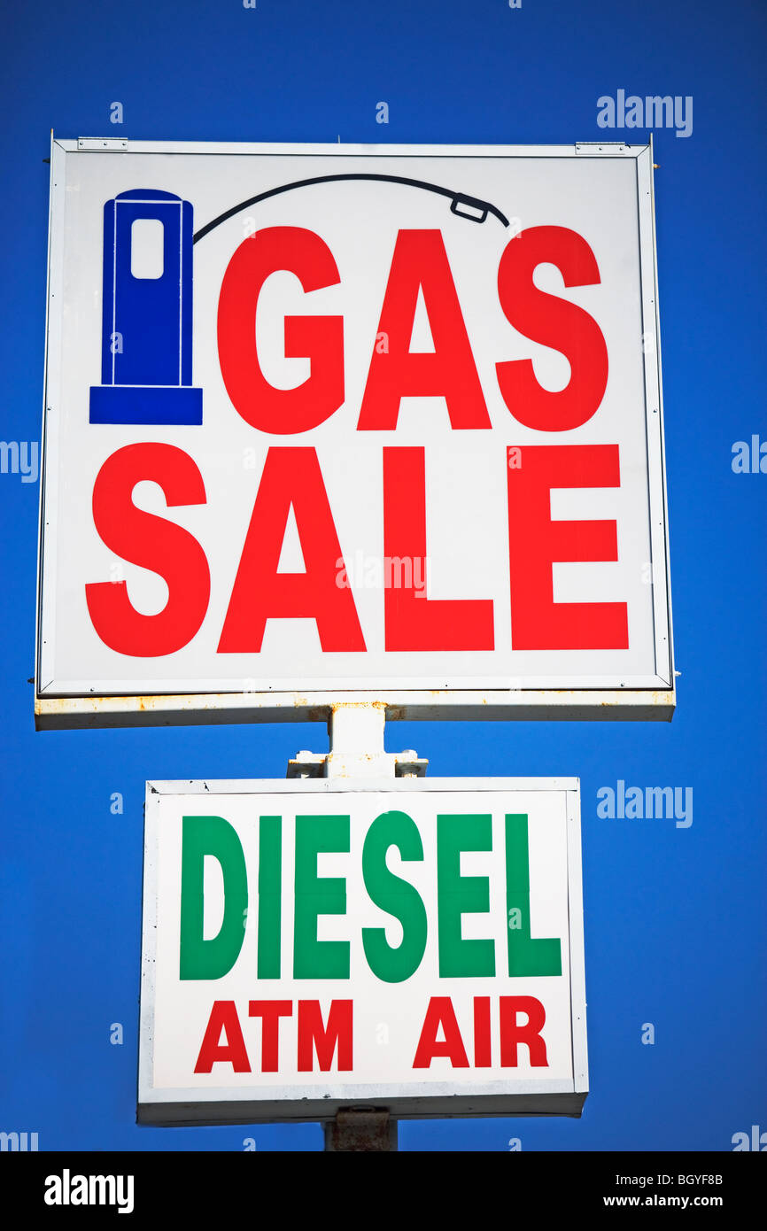 Signe de gaz Banque D'Images