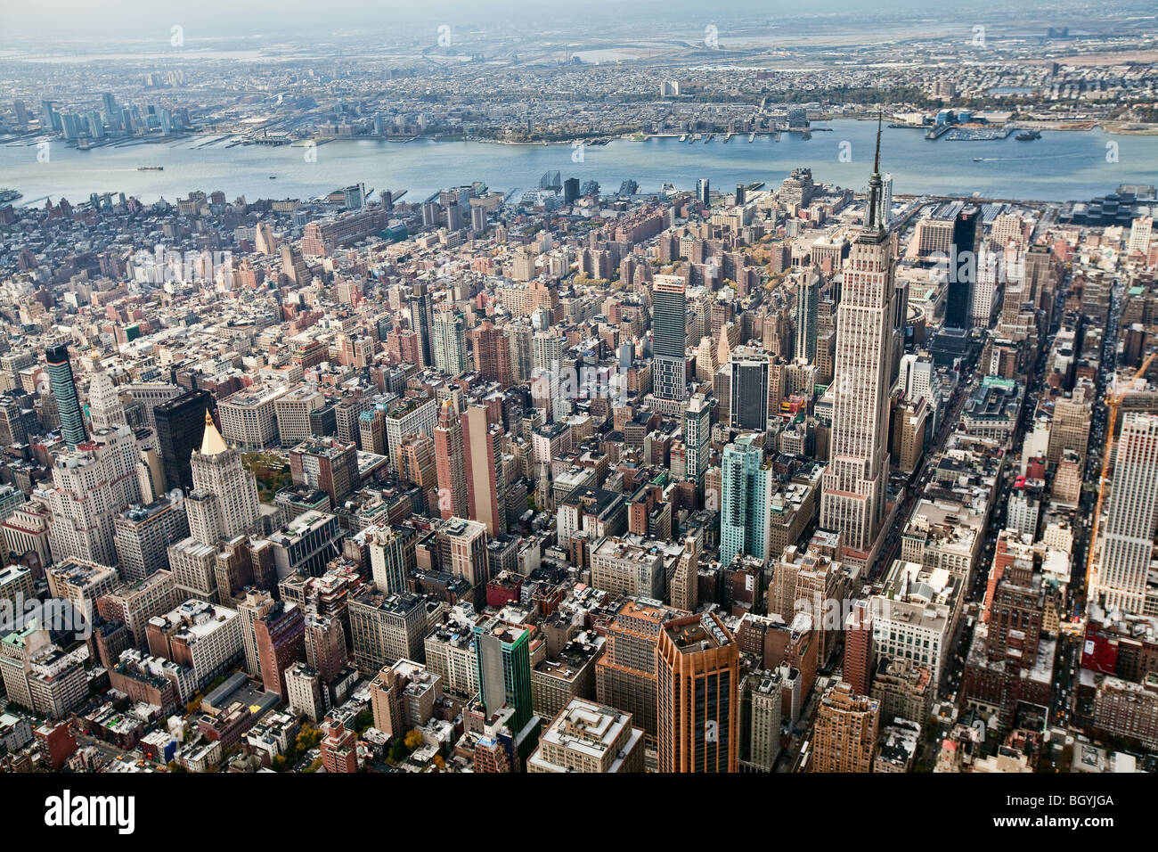 New York -Vue aérienne de New York USA Banque D'Images