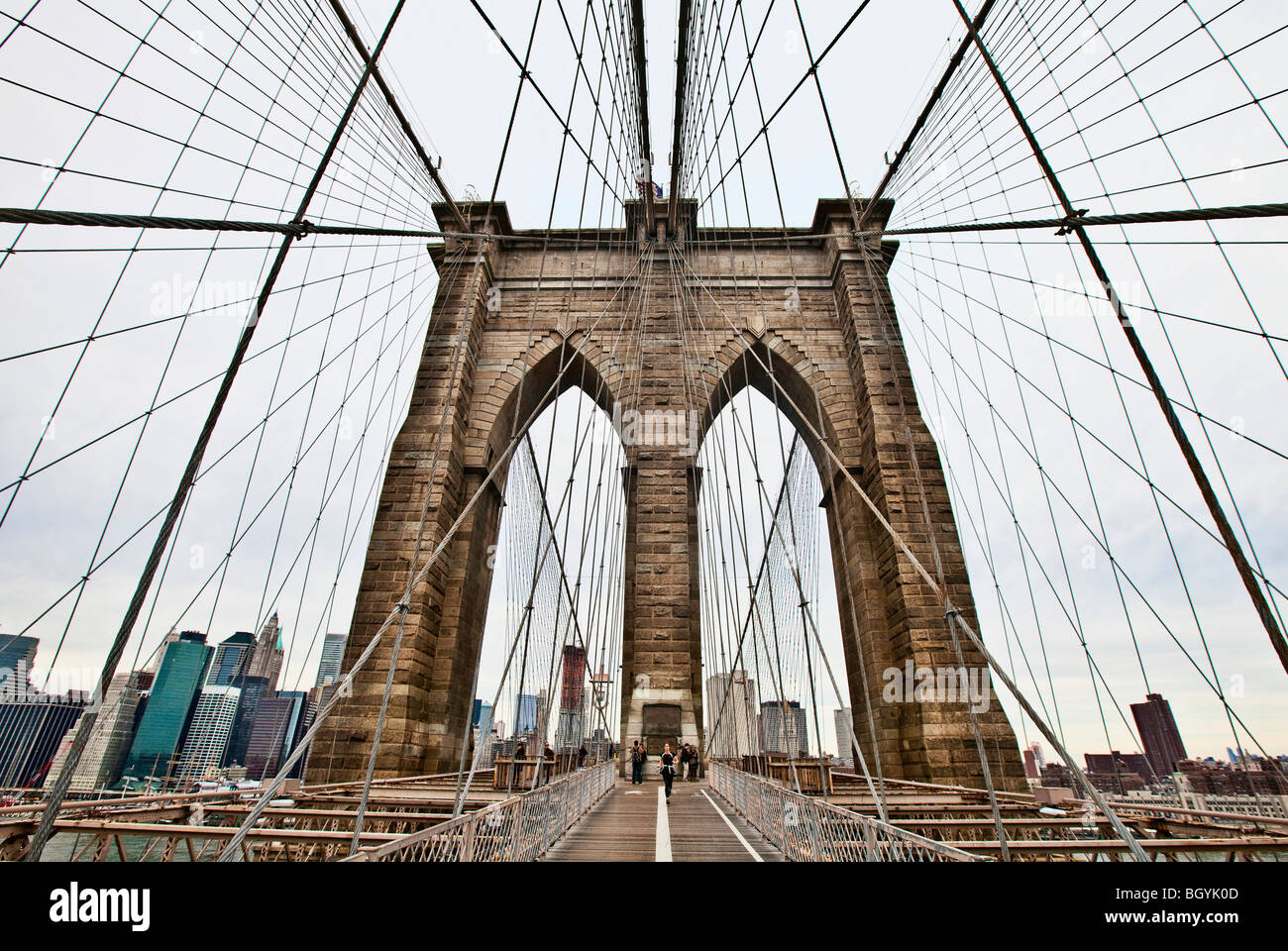 New York Brooklyn Bridge Banque D'Images