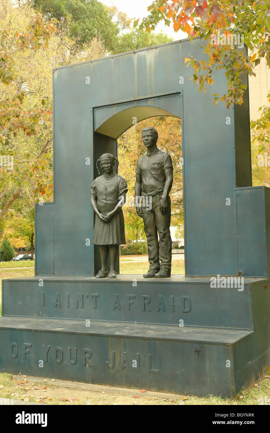 Birmingham, AL, Alabama, le centre-ville, Kelly Ingram Park, Civil Rights Movement Statue 'Les enfants de mars" Banque D'Images