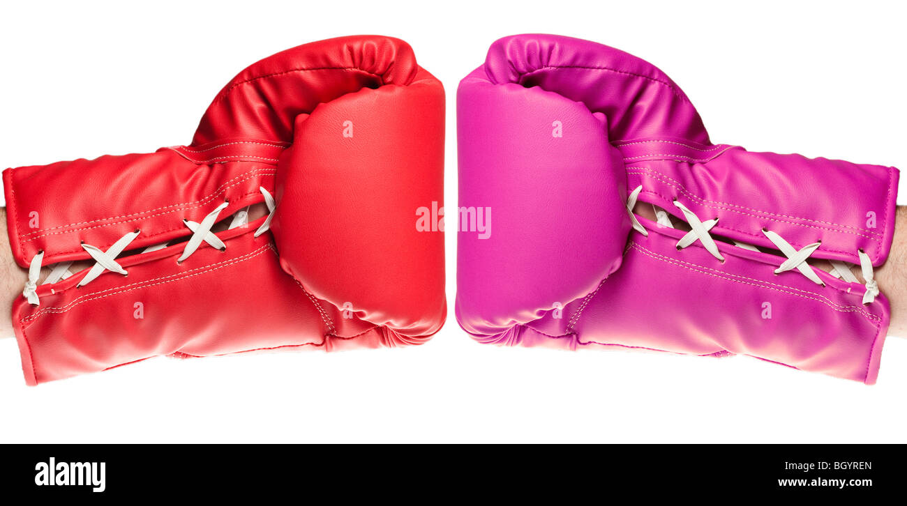 Deux personnes boxing Banque D'Images