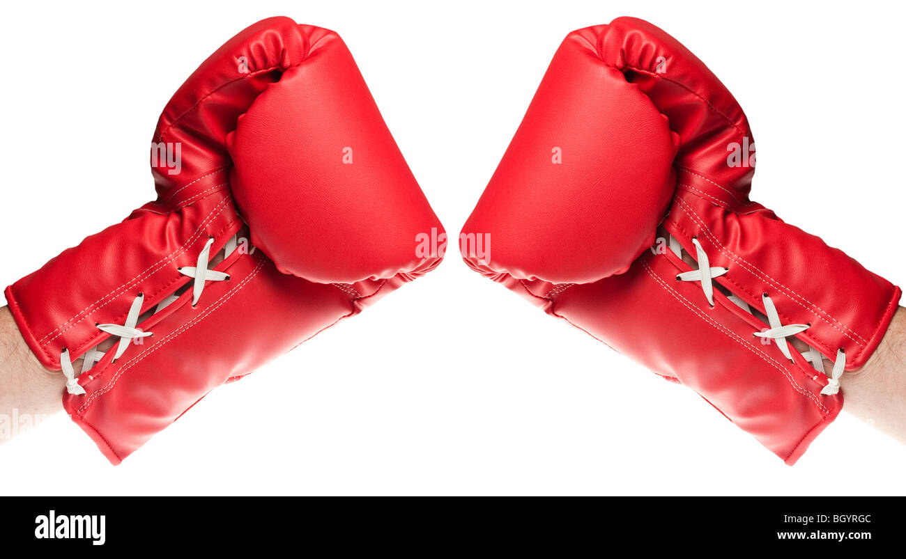 deux hommes de boxe Banque D'Images