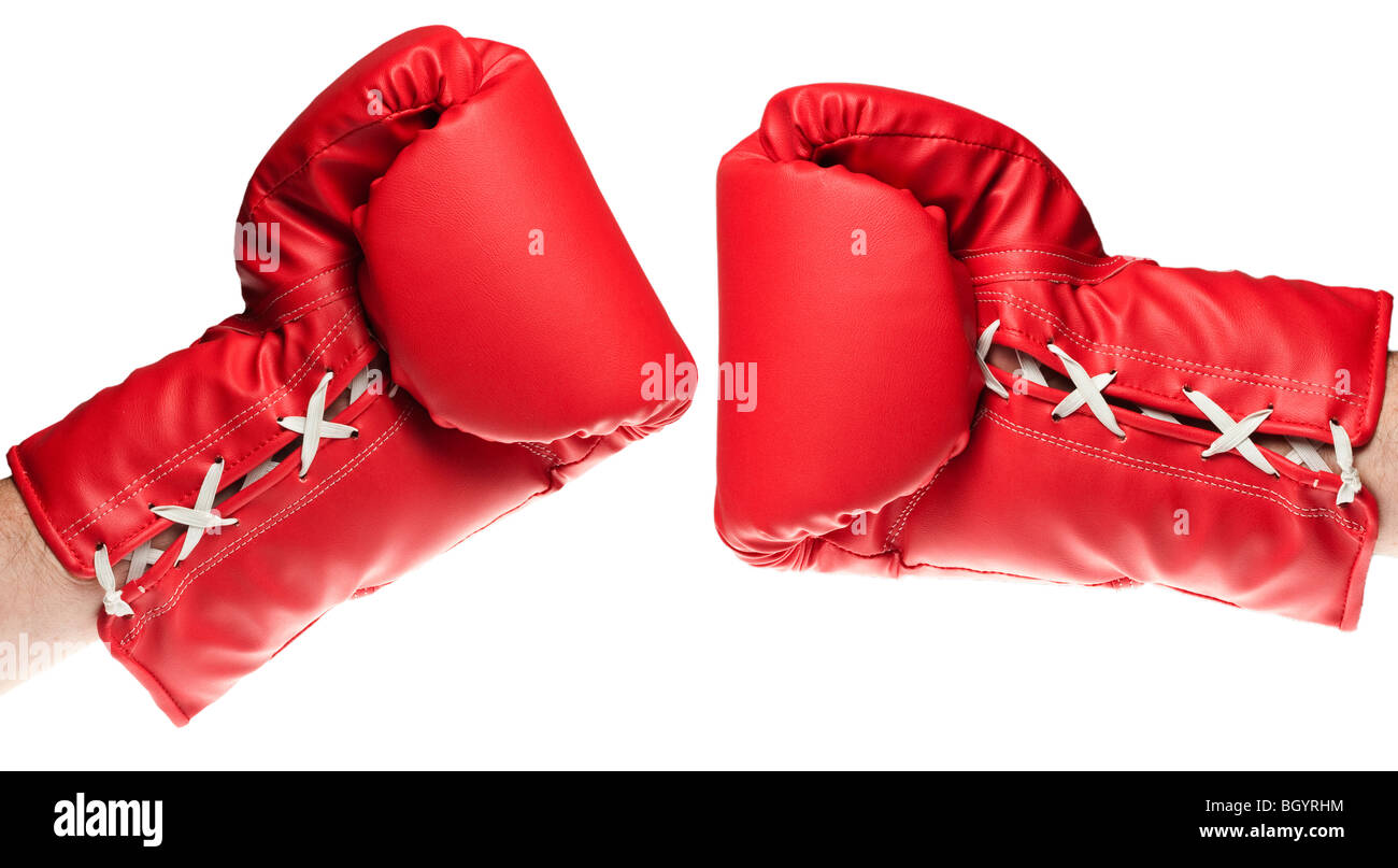 deux hommes de boxe Banque D'Images