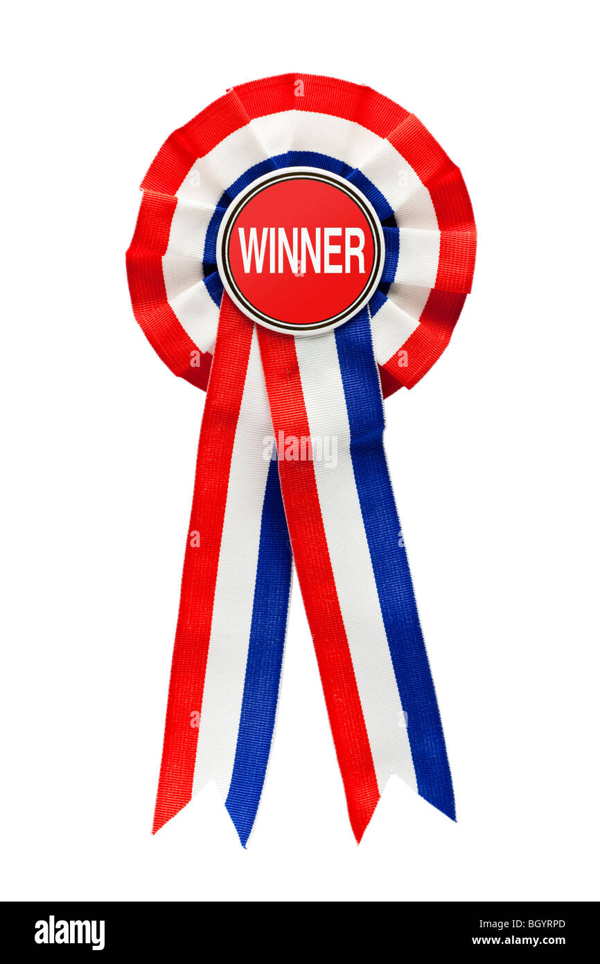 Ruban Rosette pour un Gagnant Photo Stock - Alamy