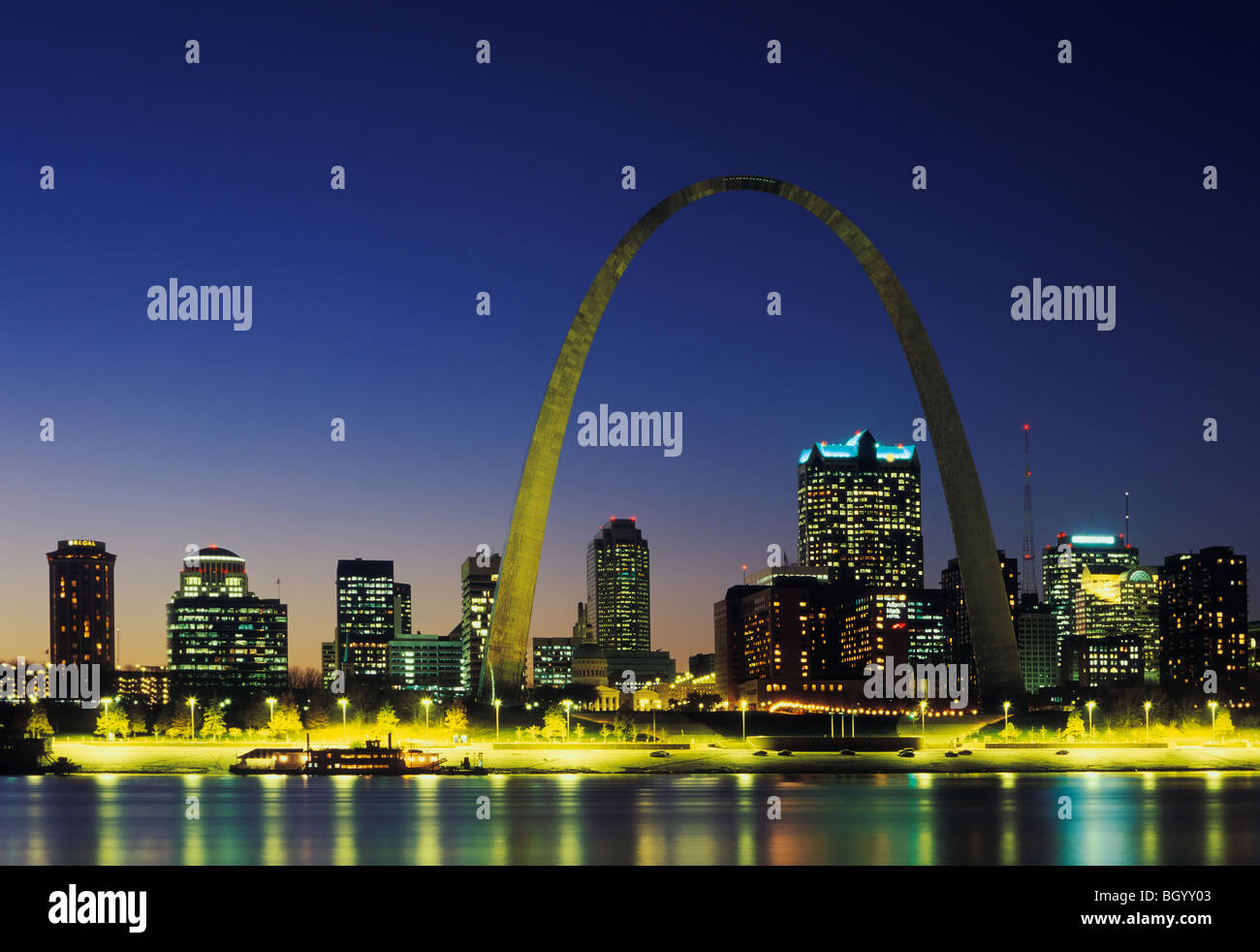 Saint Louis, Missouri Skyline Banque D'Images