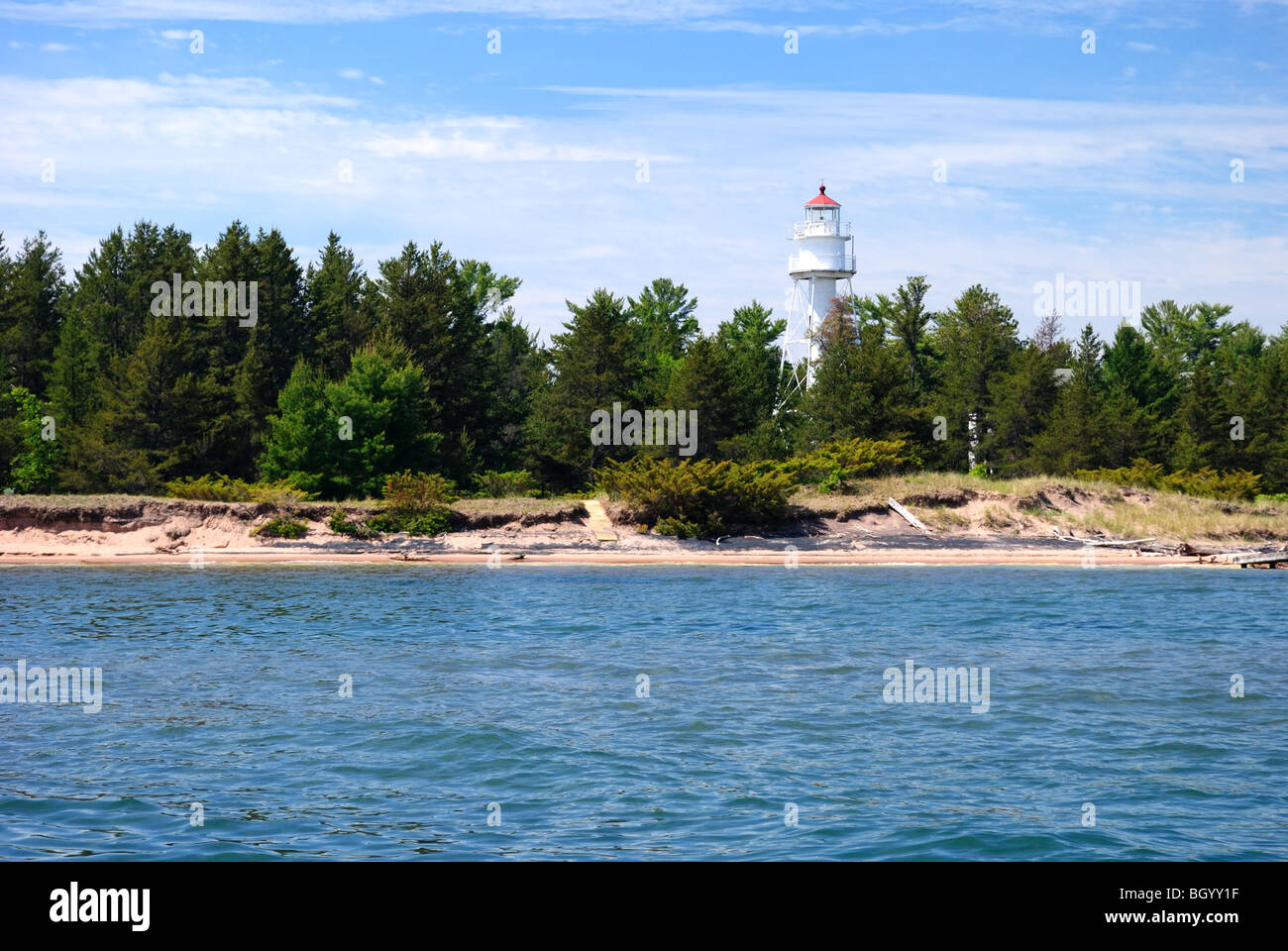 Long Island Tour lumineuse dans des îles Apostle. Banque D'Images