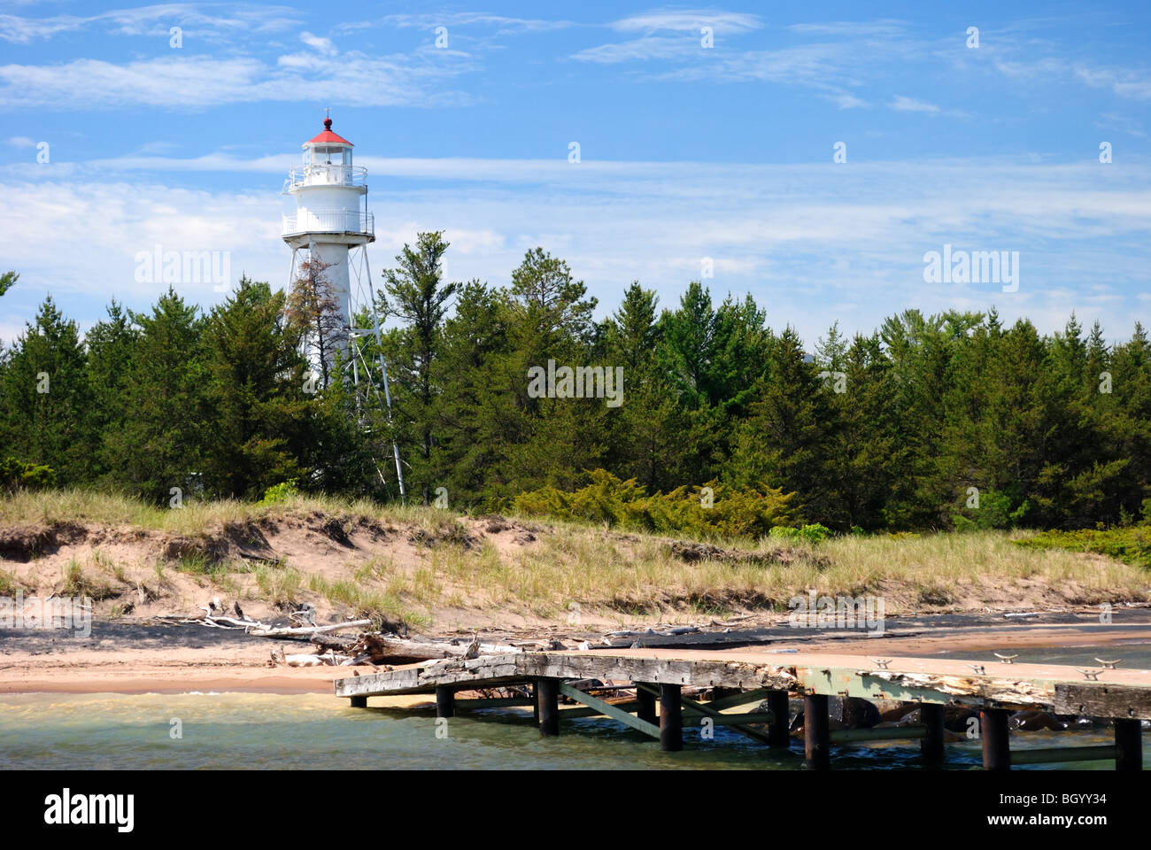 Long Island Tour lumineuse dans des îles Apostle. Banque D'Images