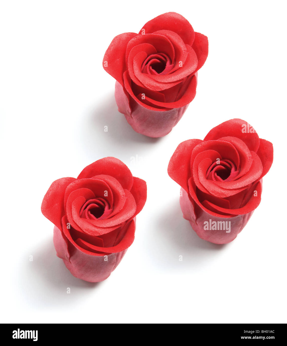 Roses rouges artificielles Banque D'Images