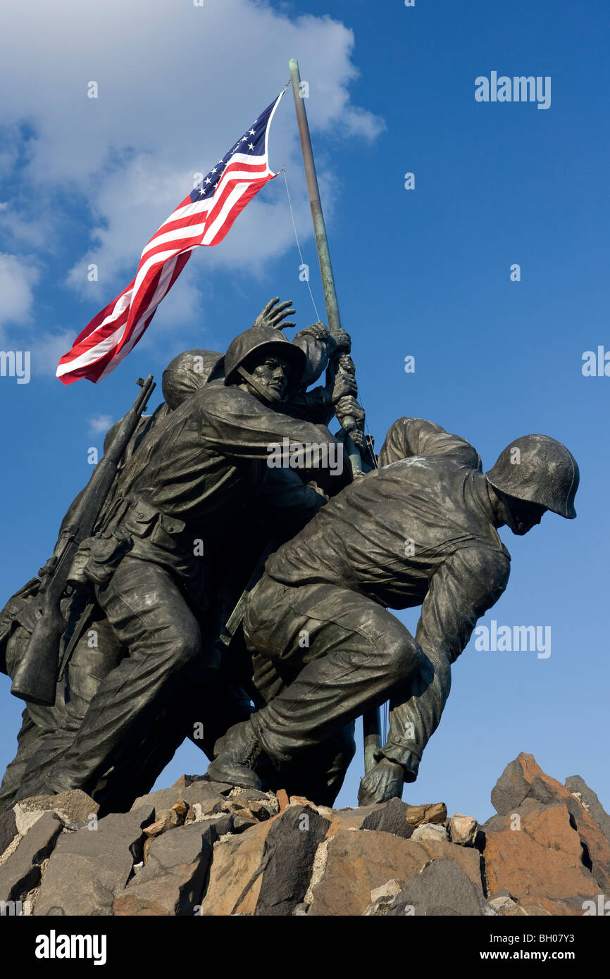 L'USMC War Memorial, Washington DC, USA Banque D'Images