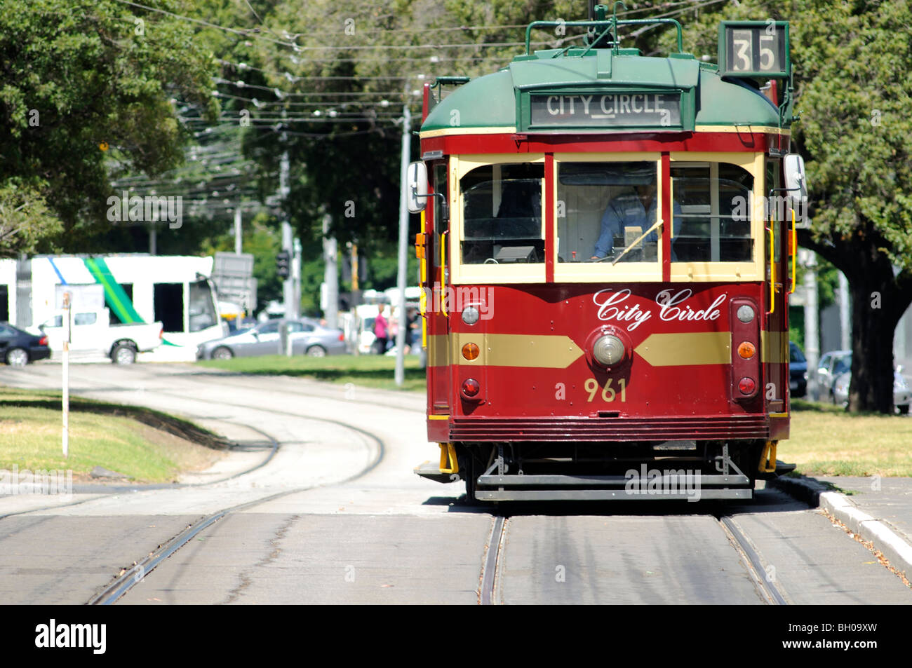 City Circle tram à Victoria Parade East Melbourne Victoria Australia Banque D'Images