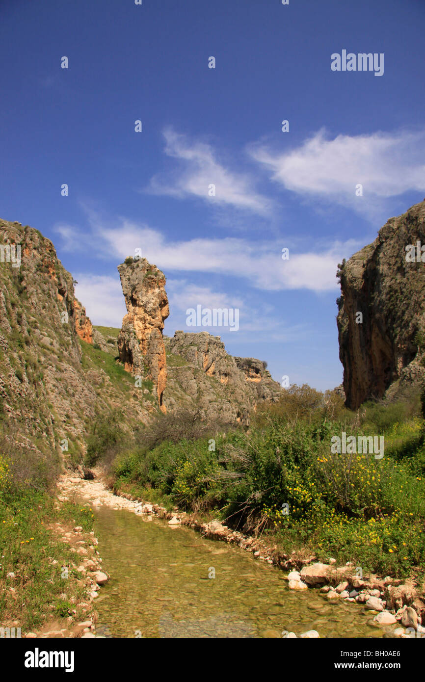 Israël, Wadi Amud dans la basse Galilée Banque D'Images
