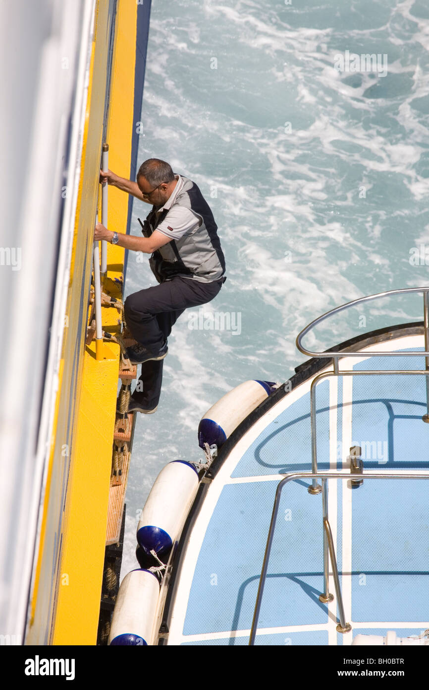 Le pilote l'ascension de la dernière. Banque D'Images