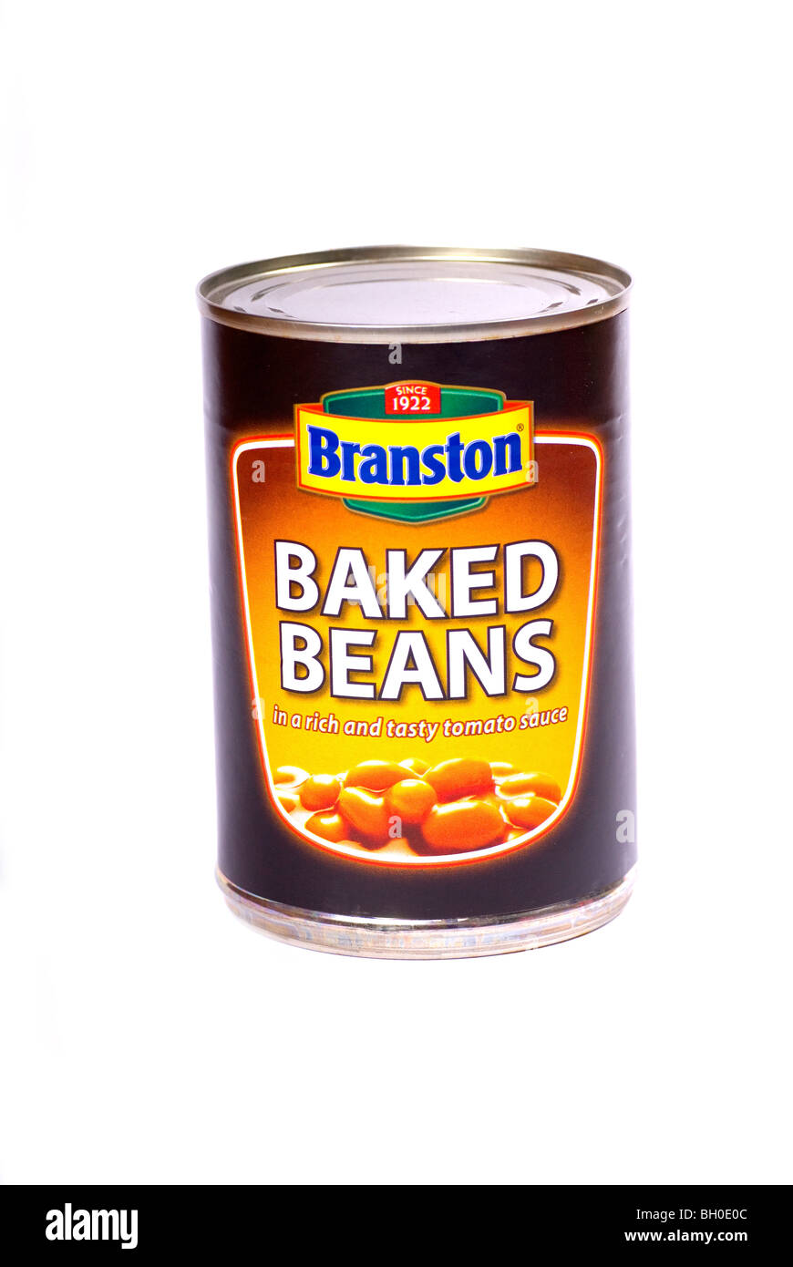 Découper une image d'une boîte de conserve de haricots, Branston Banque D'Images