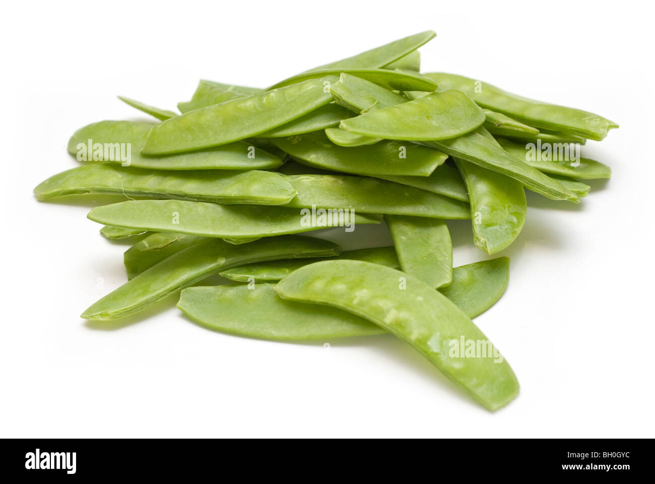 Pois mange-isolated on White Banque D'Images