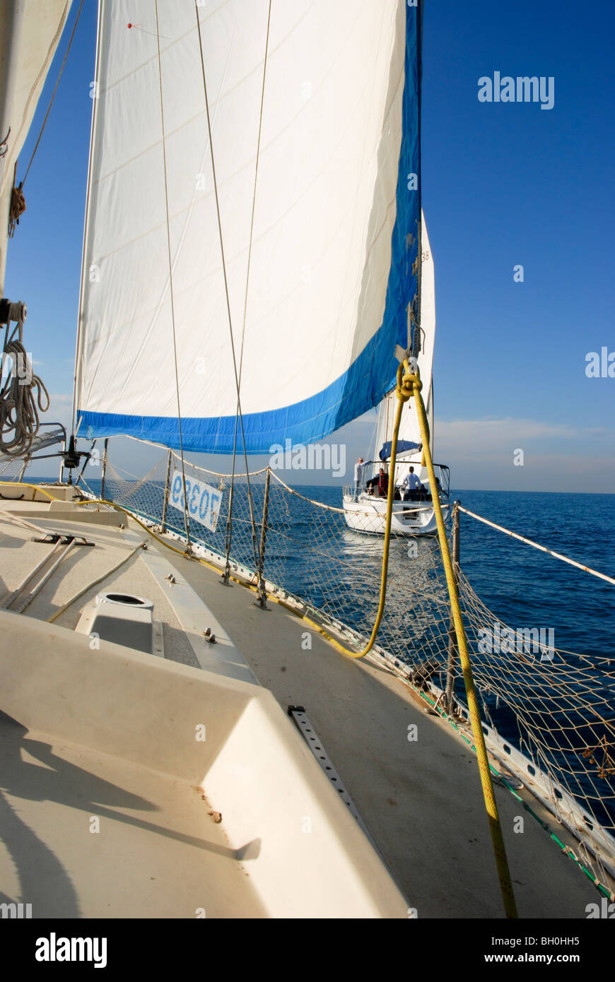 Voiles d'un bateau Banque D'Images