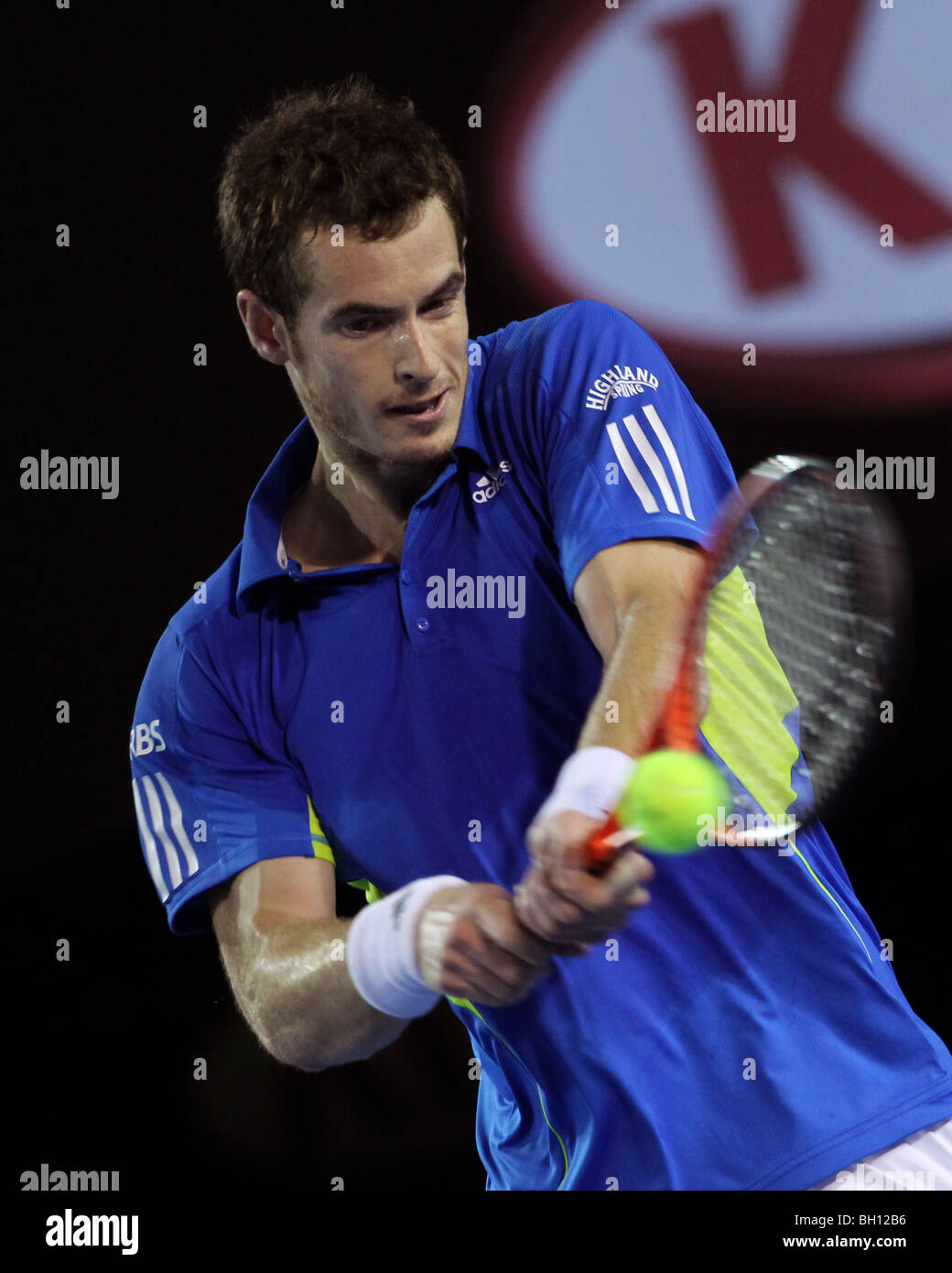 Andy Murray (GBR) participent à l'Open d'Australie 2010 de Tennis. Banque D'Images