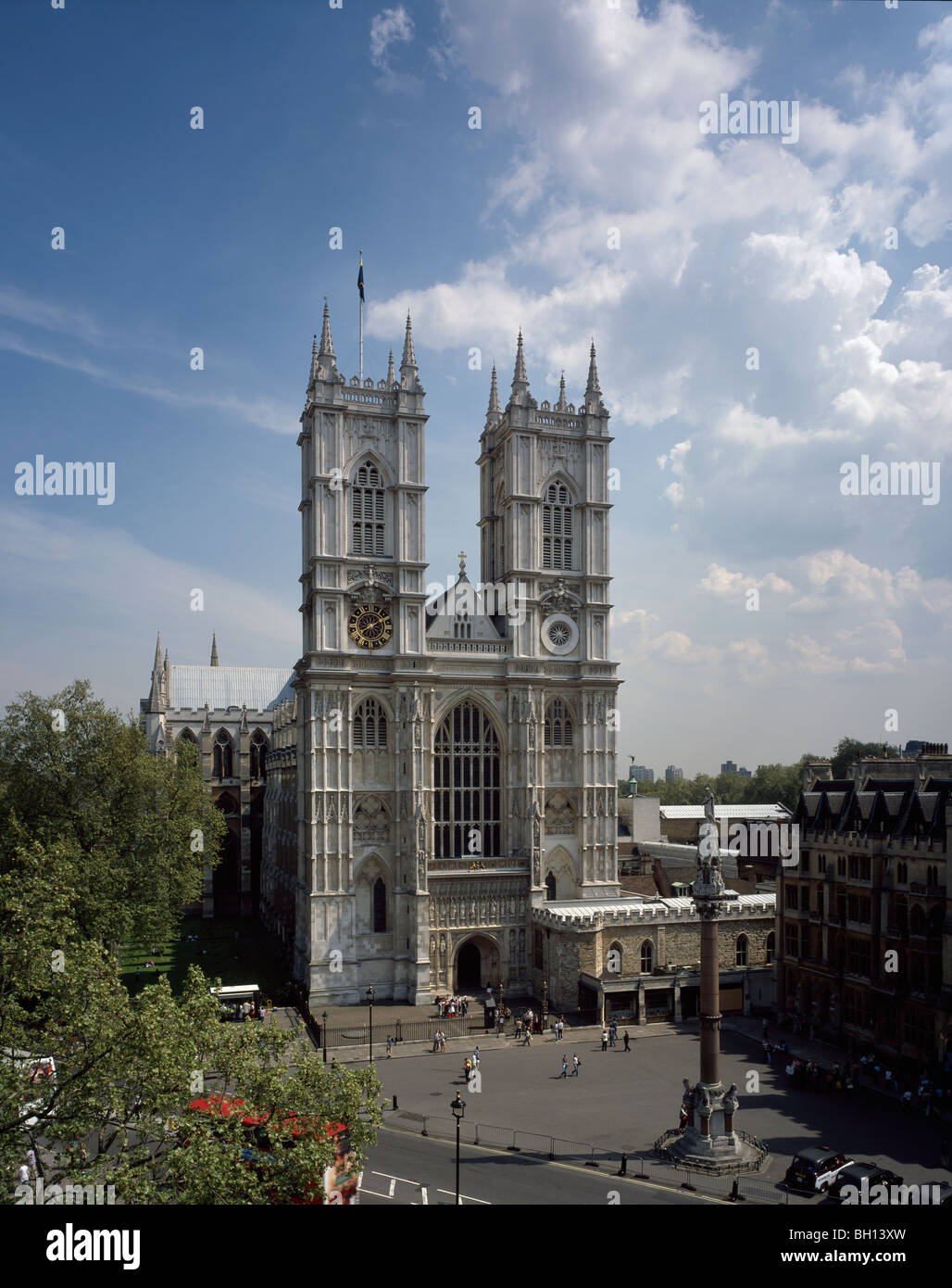 L'Abbaye de Westminster Londres Angleterre west/conçu par Nicholas Hawksmoor 1735-40 Banque D'Images