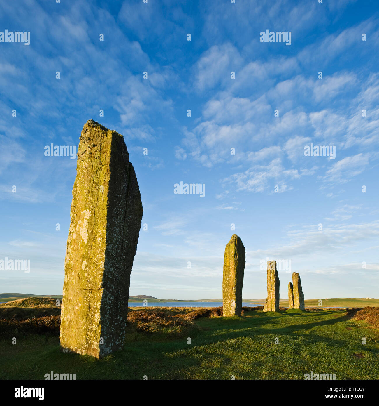 Anneau de pierres Shetlands, Orkney, Scotland Banque D'Images
