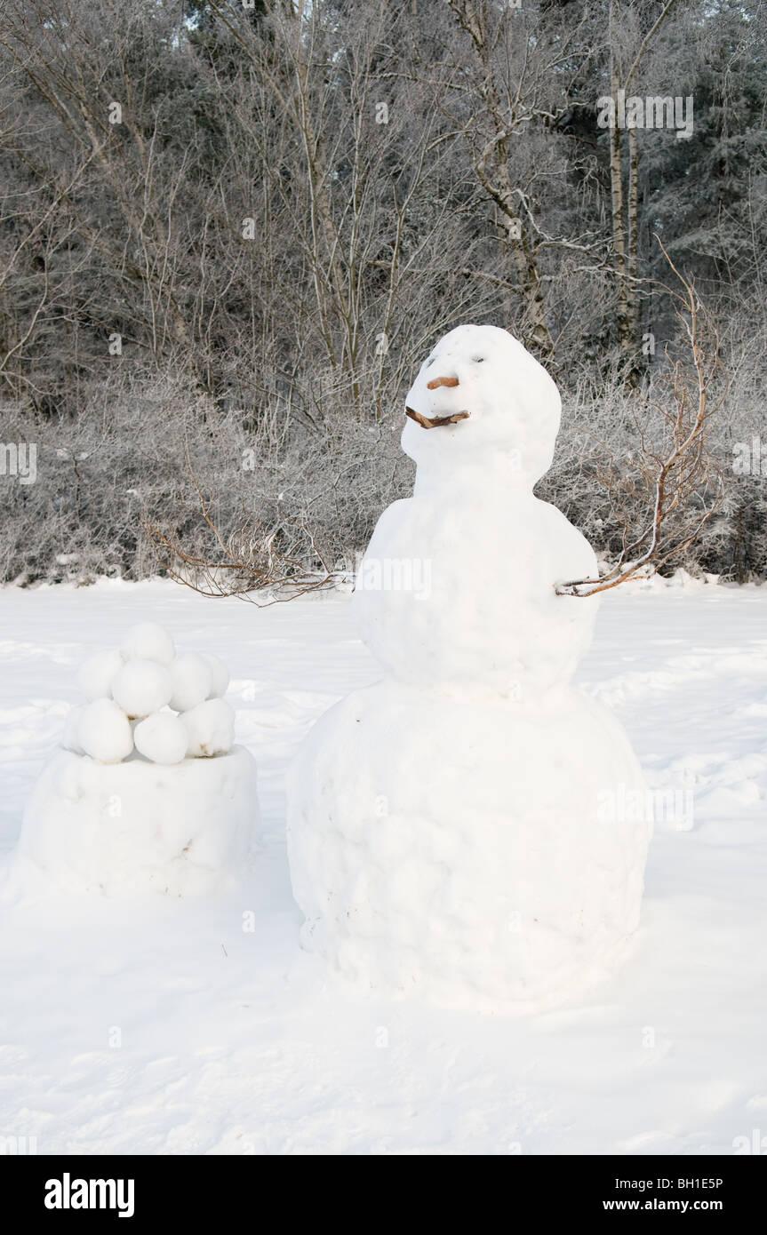 Bonhomme de neige. Banque D'Images