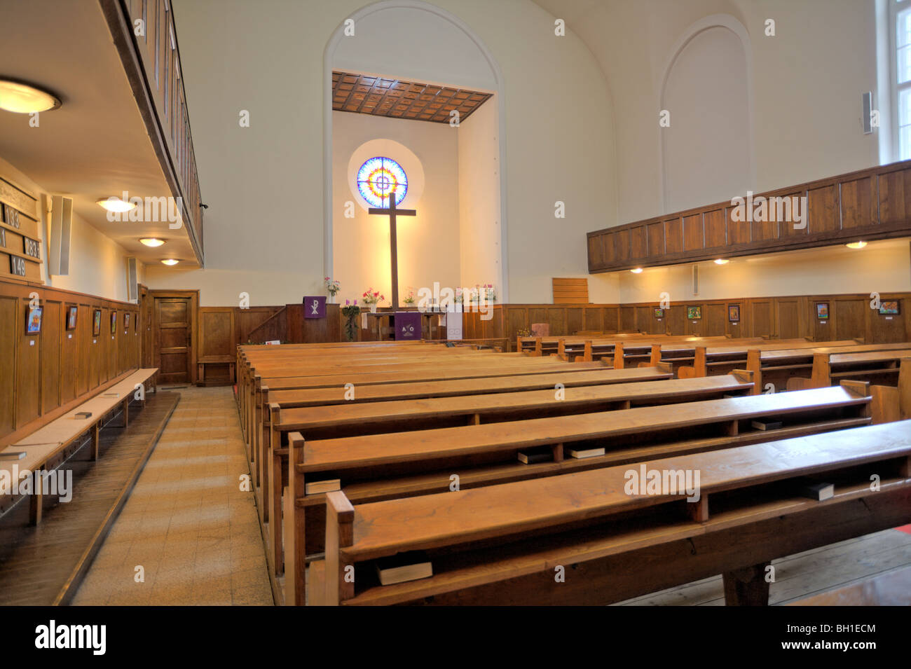 Intérieur d'une église évangélique Banque D'Images