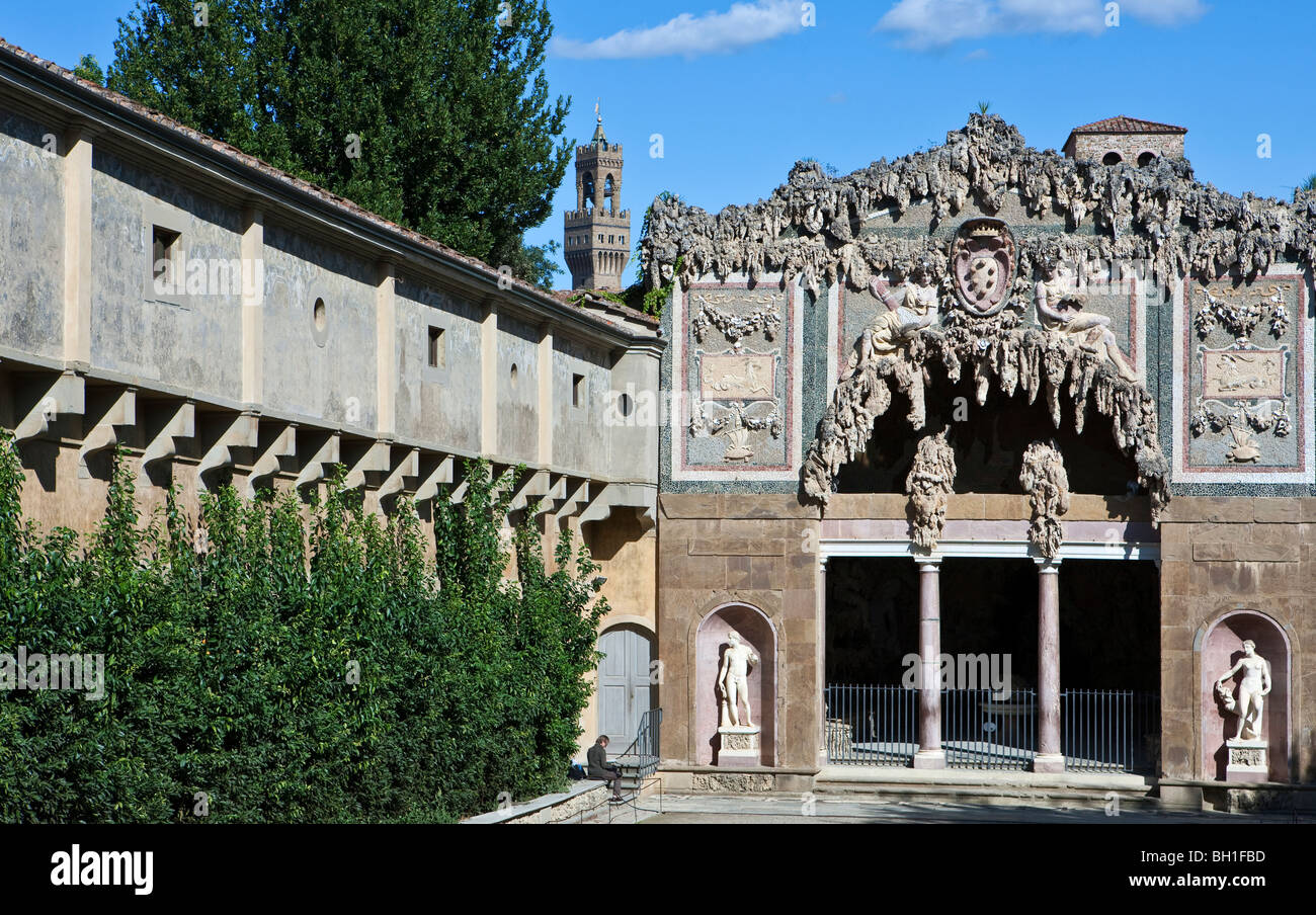 Italie,Toscane,Florence,la Grotta del Buontalenti dans le jardin de Boboli Banque D'Images