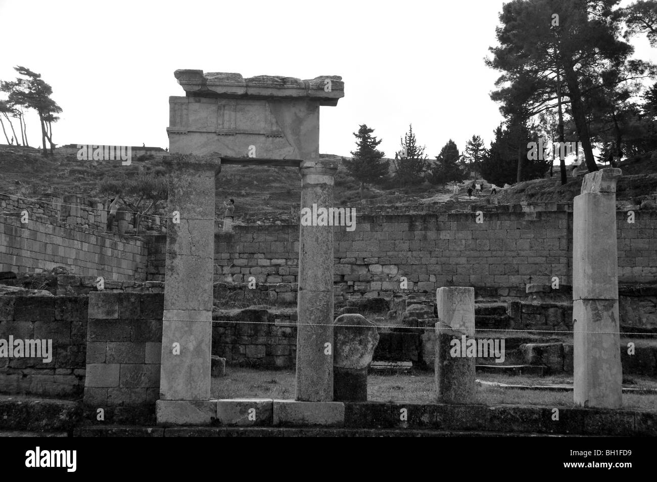 La Grèce, Rhodes, Kamiros, le temple dorique 3e - 2e siècle avant notre ère Banque D'Images