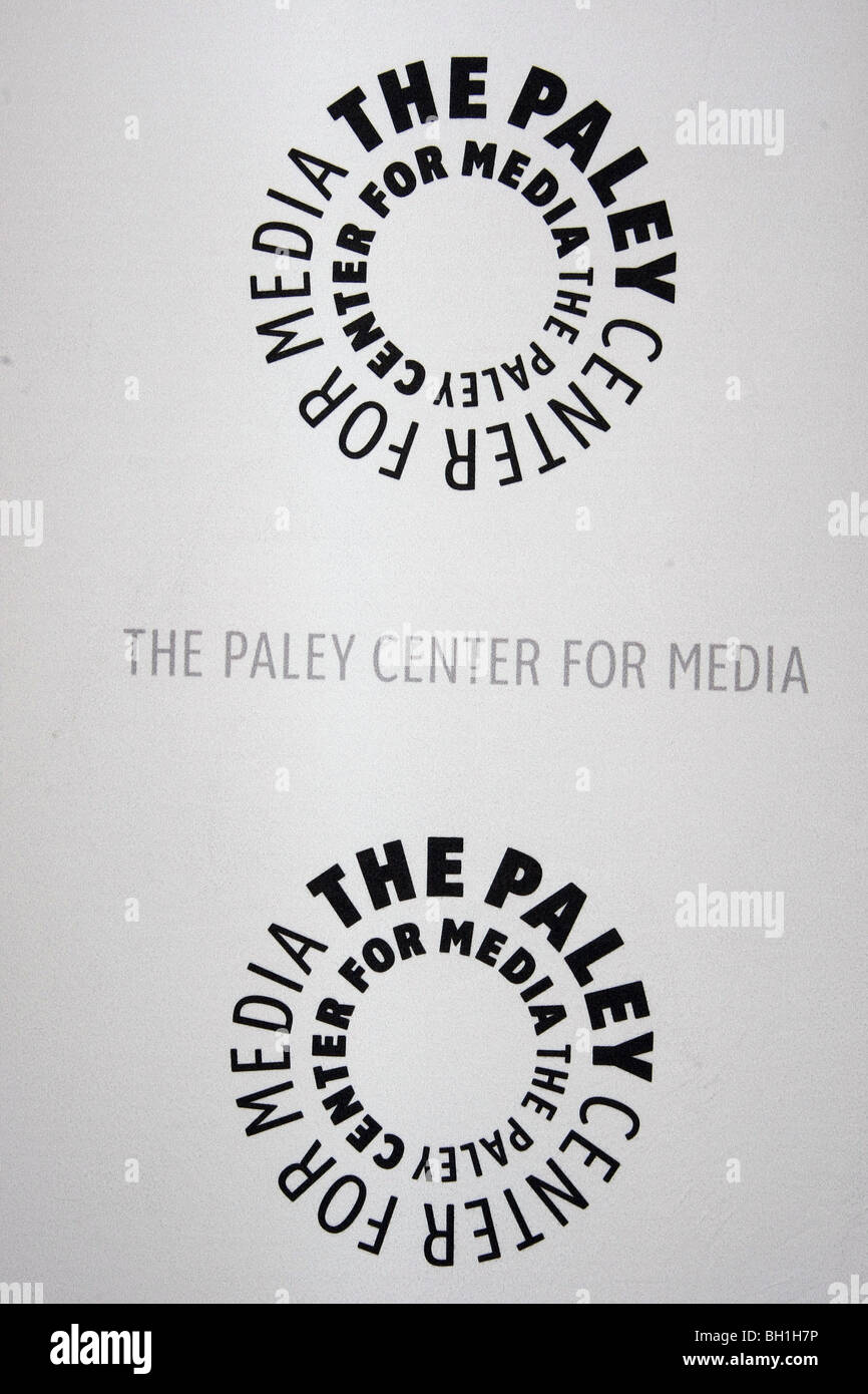 Le PALEY CENTER FOR MEDIA LOGO Paley Center Los Angeles CA USA 20/10/2008 Banque D'Images