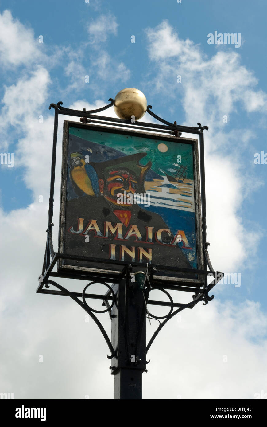 Jamaica Inn signer Bolventor Bodmin Moor Cornwall UK Banque D'Images
