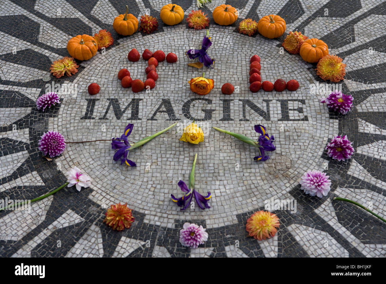 Strawberry Fields à Central Park, New York City, USA Banque D'Images