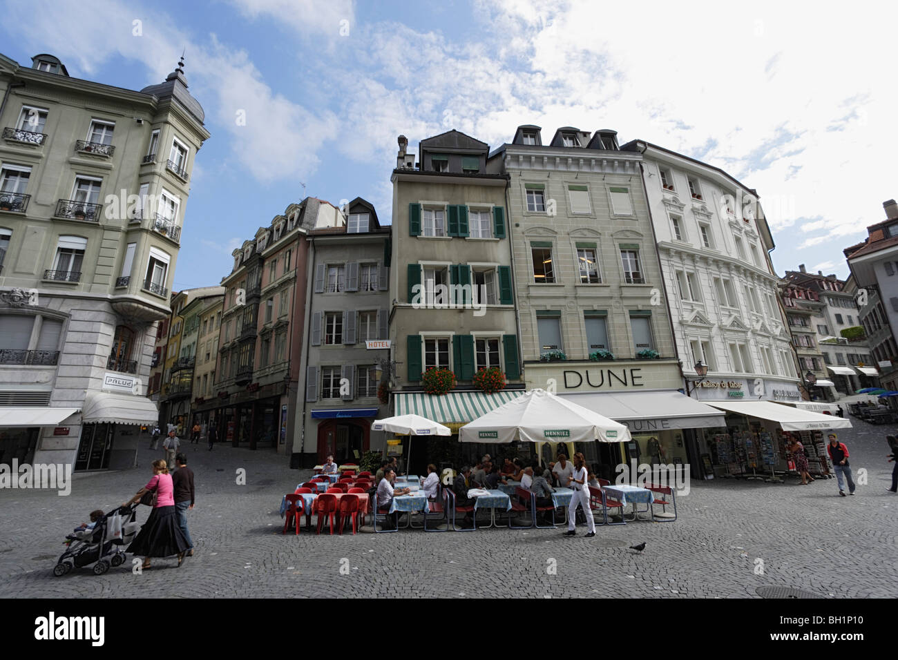 La place de la Palud, Vieille Ville, Lausanne, Canton de Vaud, Suisse Banque D'Images