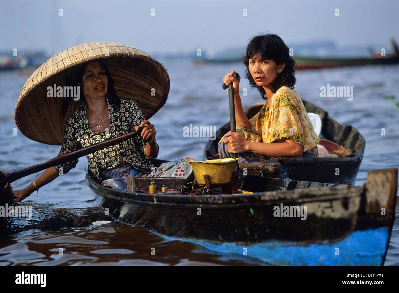 Marché Flottant, Banjarmasin, South Kalimantan, Indonésie Banque D'Images