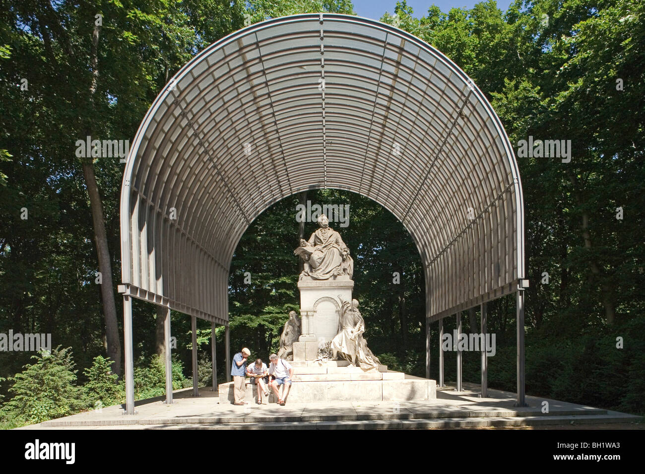 La Richard-Wagner-Denkmal, Grosser Tiergarten à Berlin, sculptée par Gustav Eberlein Berlin, Allemagne Banque D'Images