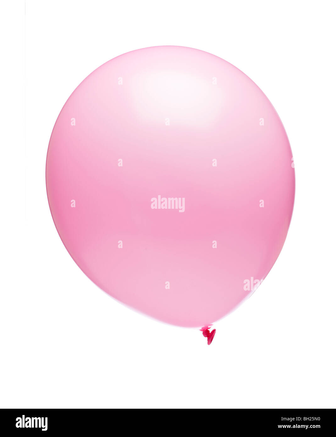 Bulle rose sur fond blanc Banque D'Images