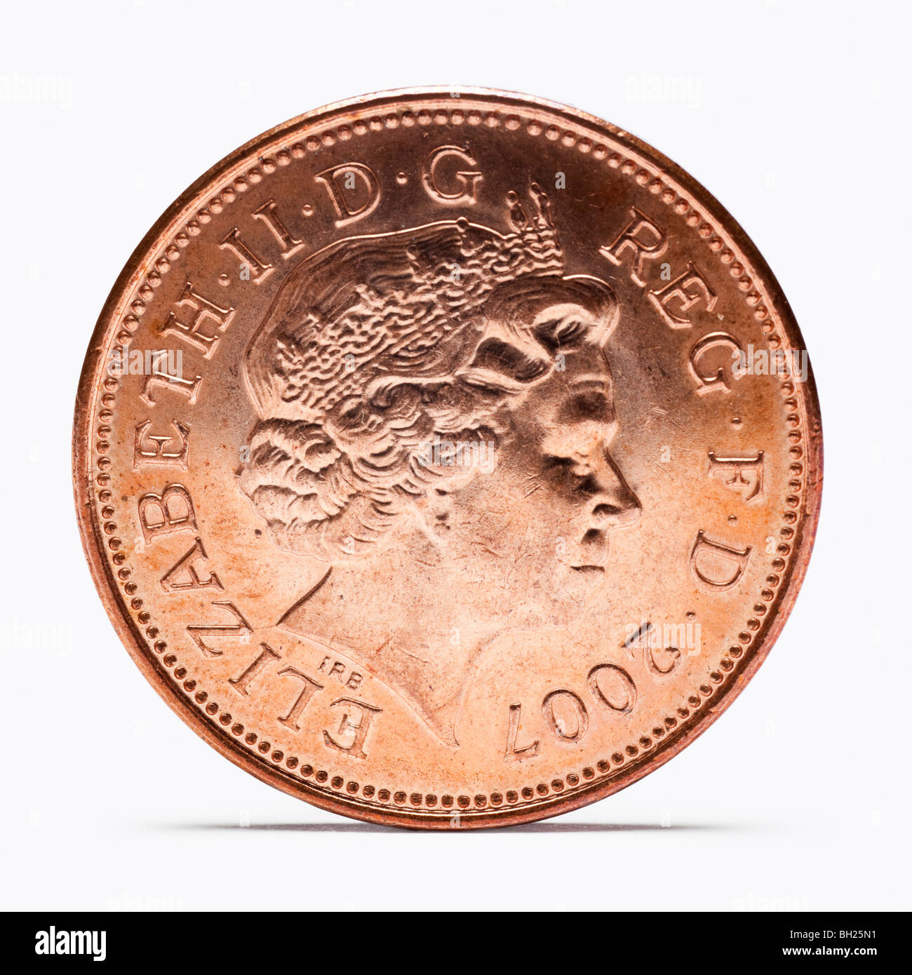 La deux pence coin vue avant Banque D'Images