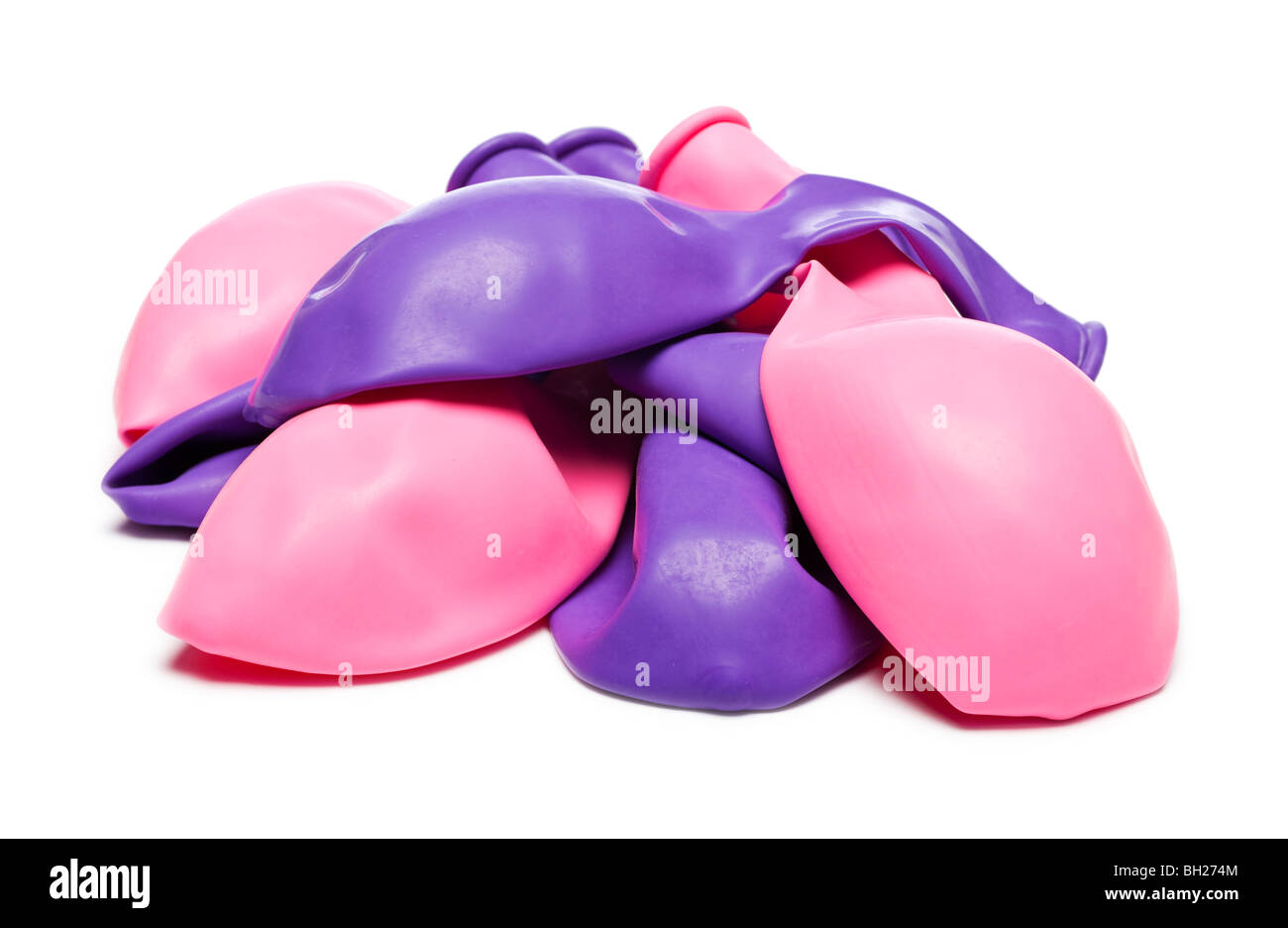 Ballons roses et mauves Banque D'Images
