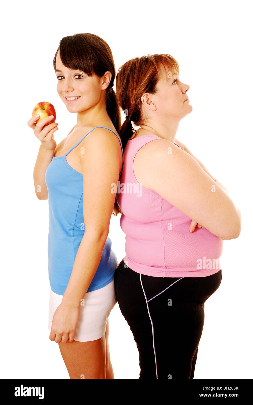 La comparaison de la forme du corps Banque D'Images