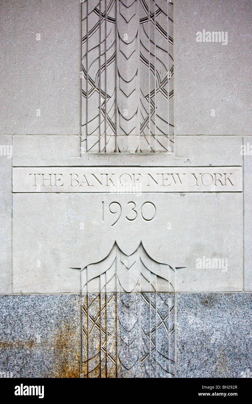 Bank of New York 1930 Immeuble sur 1 Wall Street dans le centre-ville de Manhattan, New York City Banque D'Images