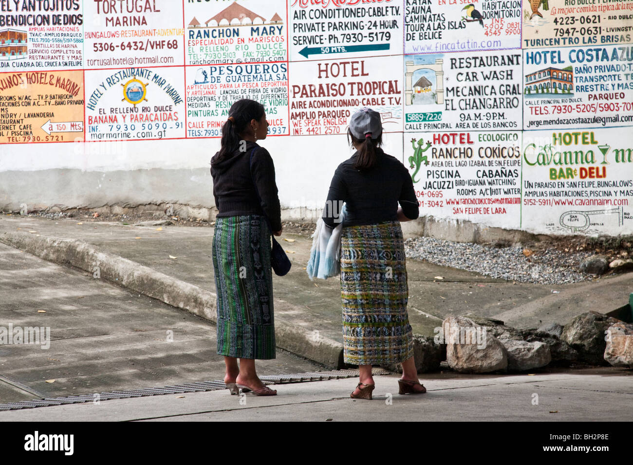 Le Rio Dulce, Guatemala, Fronteras. Banque D'Images