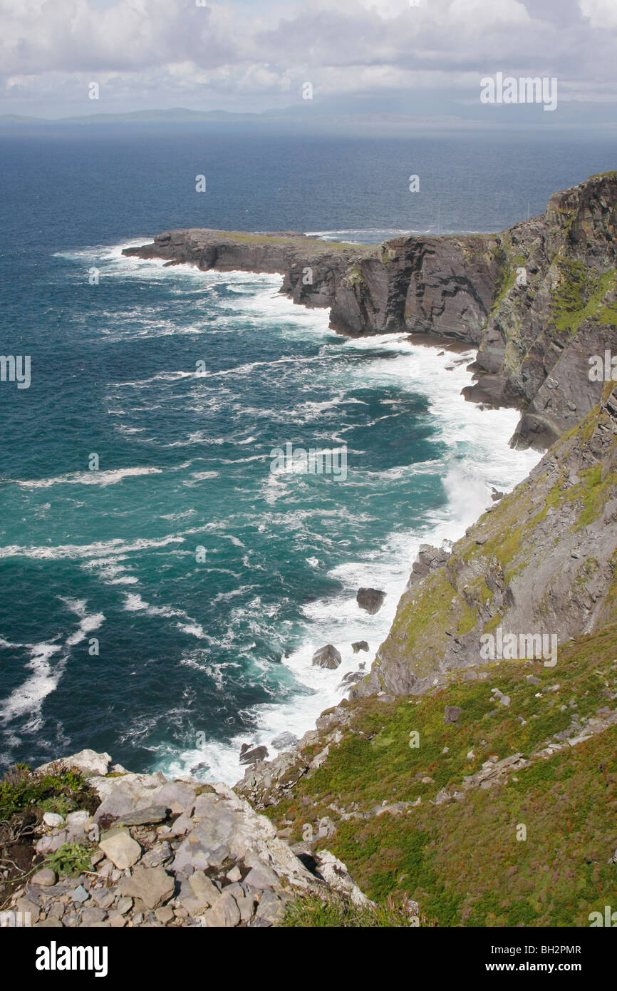 La côte de l'Irlande sur l'île de Valentia. Banque D'Images