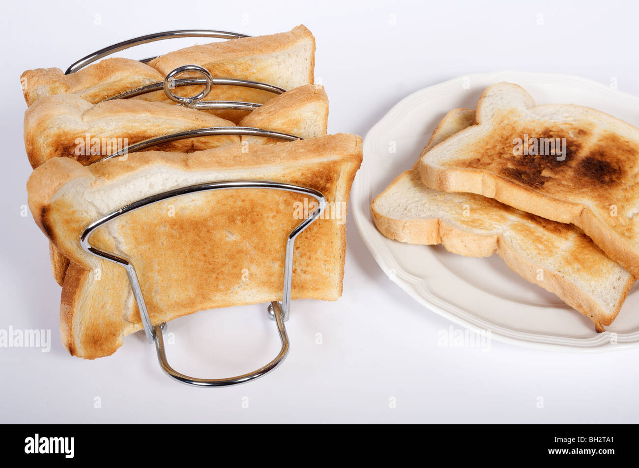 Toast en rack Banque D'Images