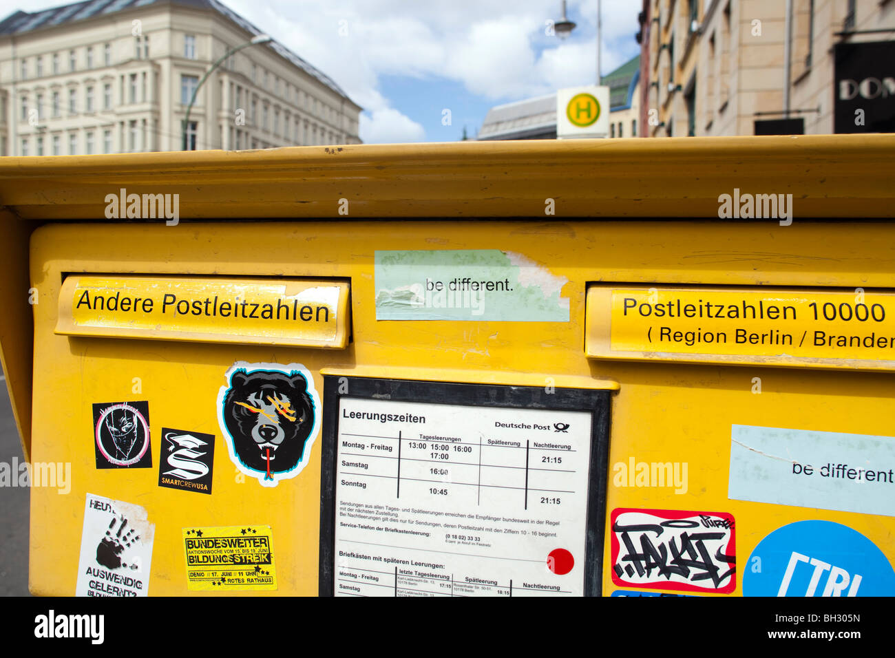 Close-up d'une boîte postale, Berlin, Allemagne Banque D'Images