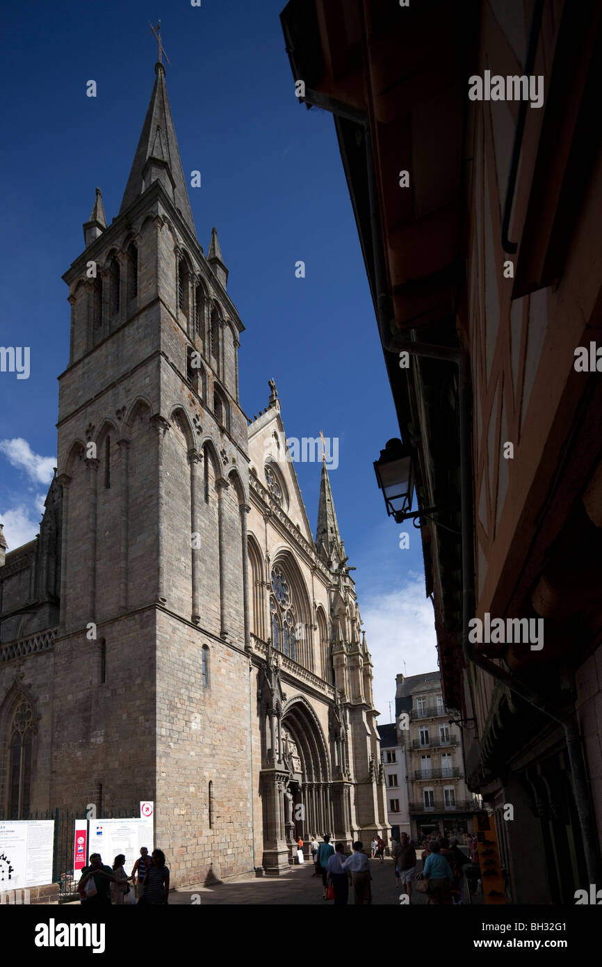 La cathédrale Saint-Pierre de Henry IV Square, Vannes, département du Morbihan, Bretagne, France Banque D'Images