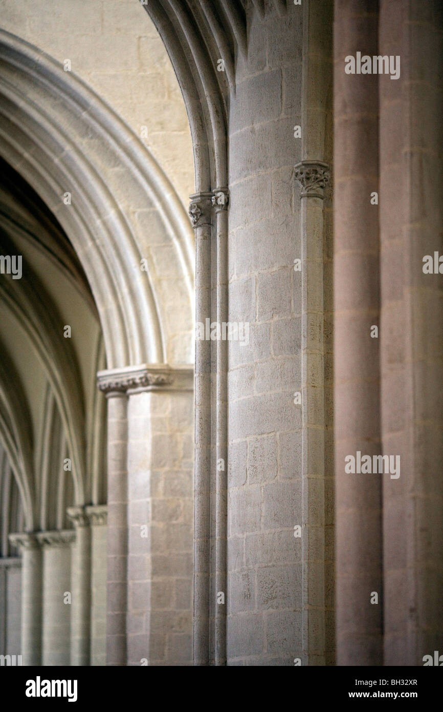 Détails architectoniques, cathédrale Saint-Corentin, ville de Quimper, département du Finistère, région Bretagne, France Banque D'Images