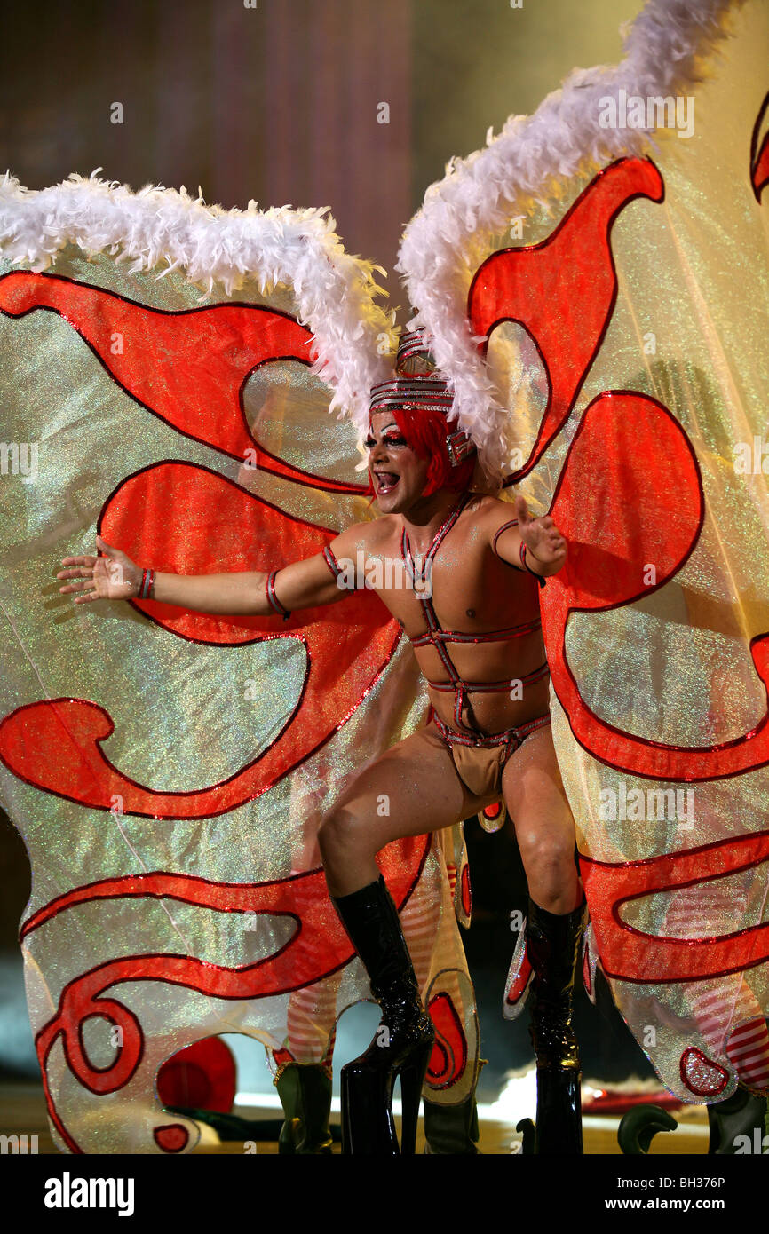 L'Europe, Espagne, Canaries, Grande Canarie, Las Palmas, carnaval, spectacle, drag queen, Banque D'Images