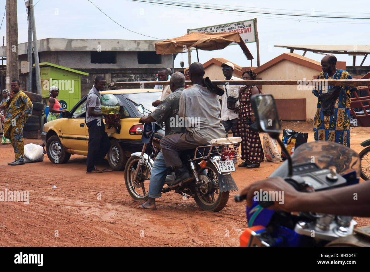Cotonou Bénin Afrique Transport moto Street Banque D'Images
