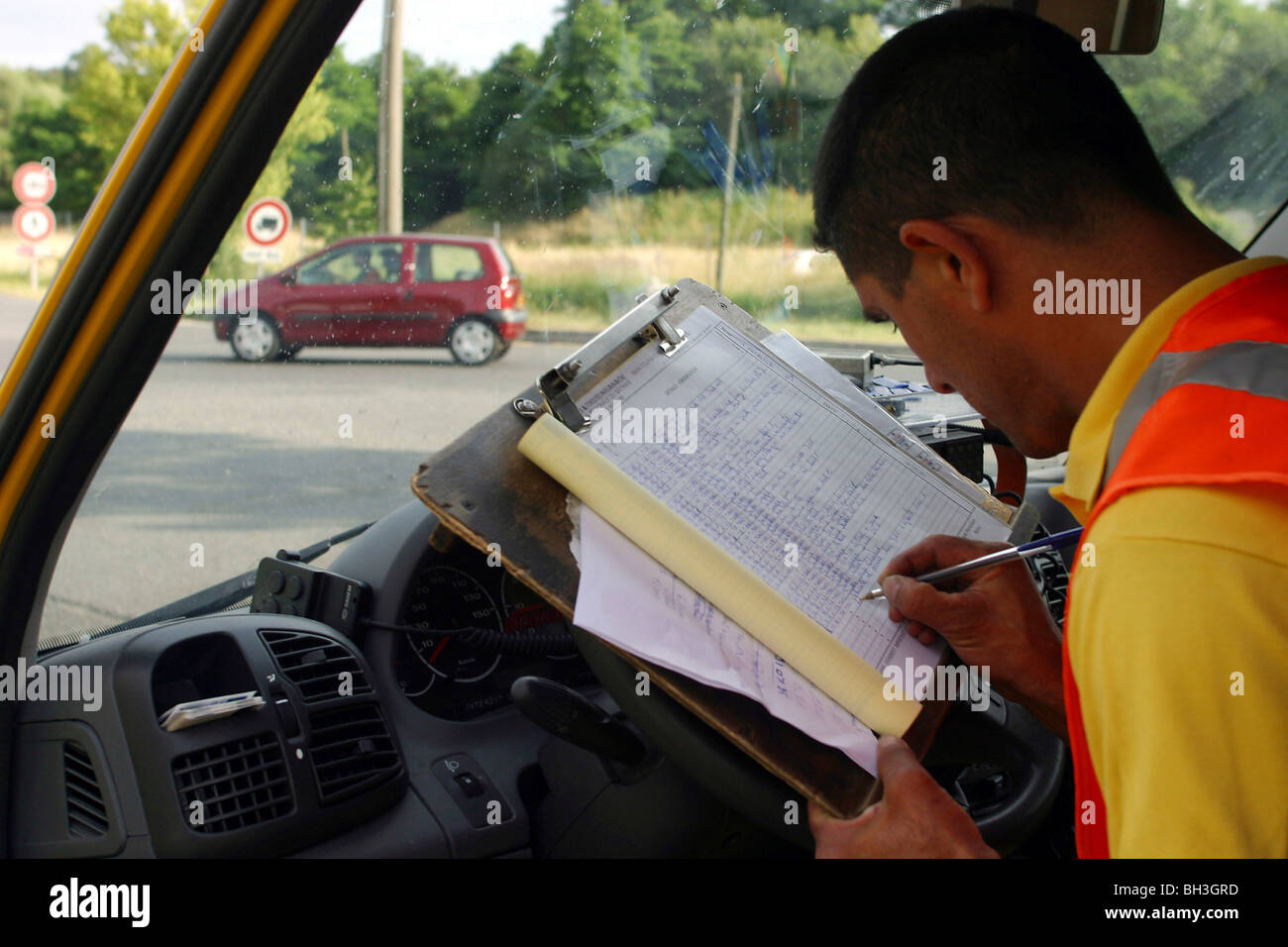 DAYBOOK, PATROLLER, autoroute A6, SEINE ET MARNE (77) Banque D'Images