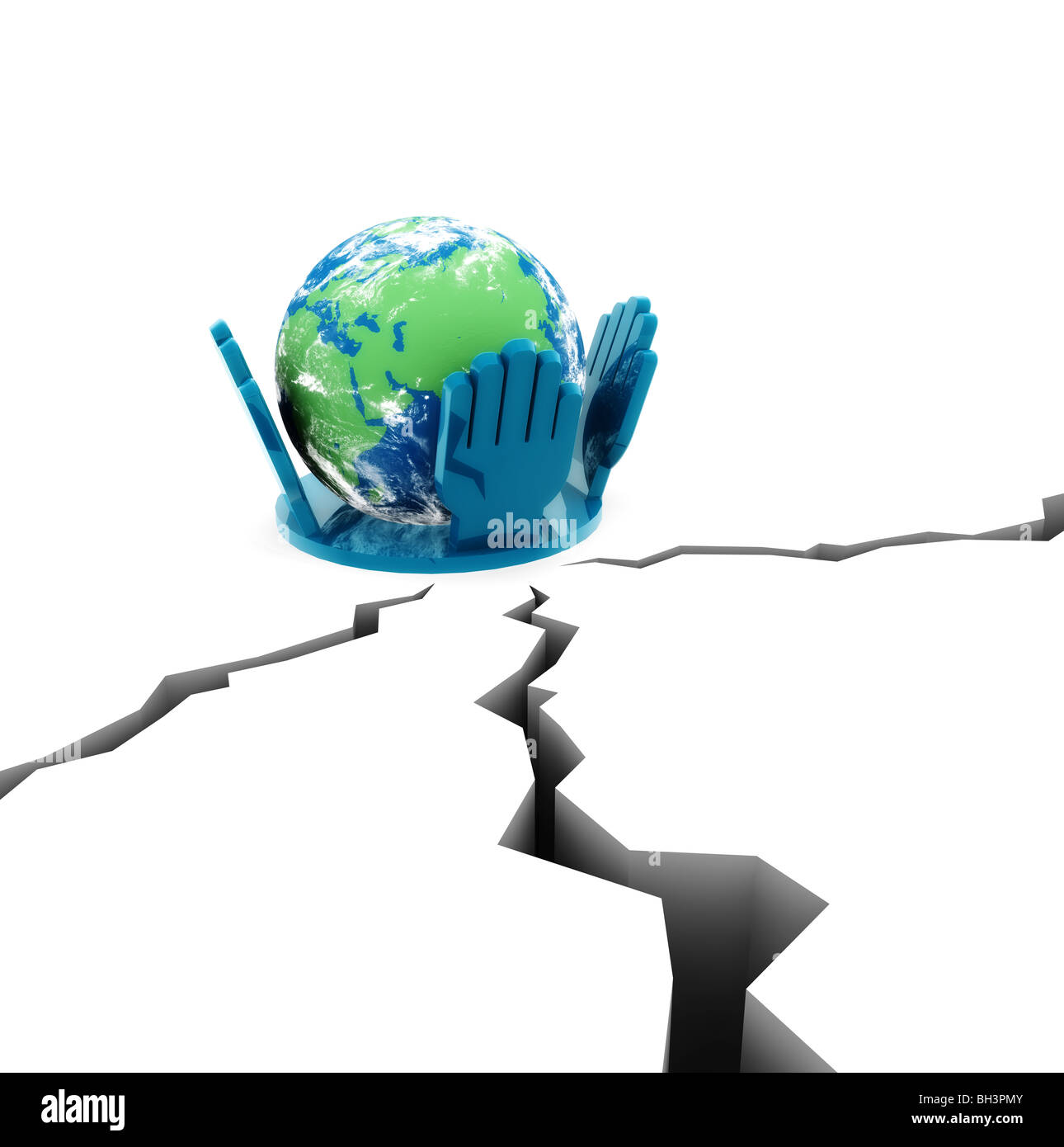 Tremblement de terre 3D render Banque D'Images