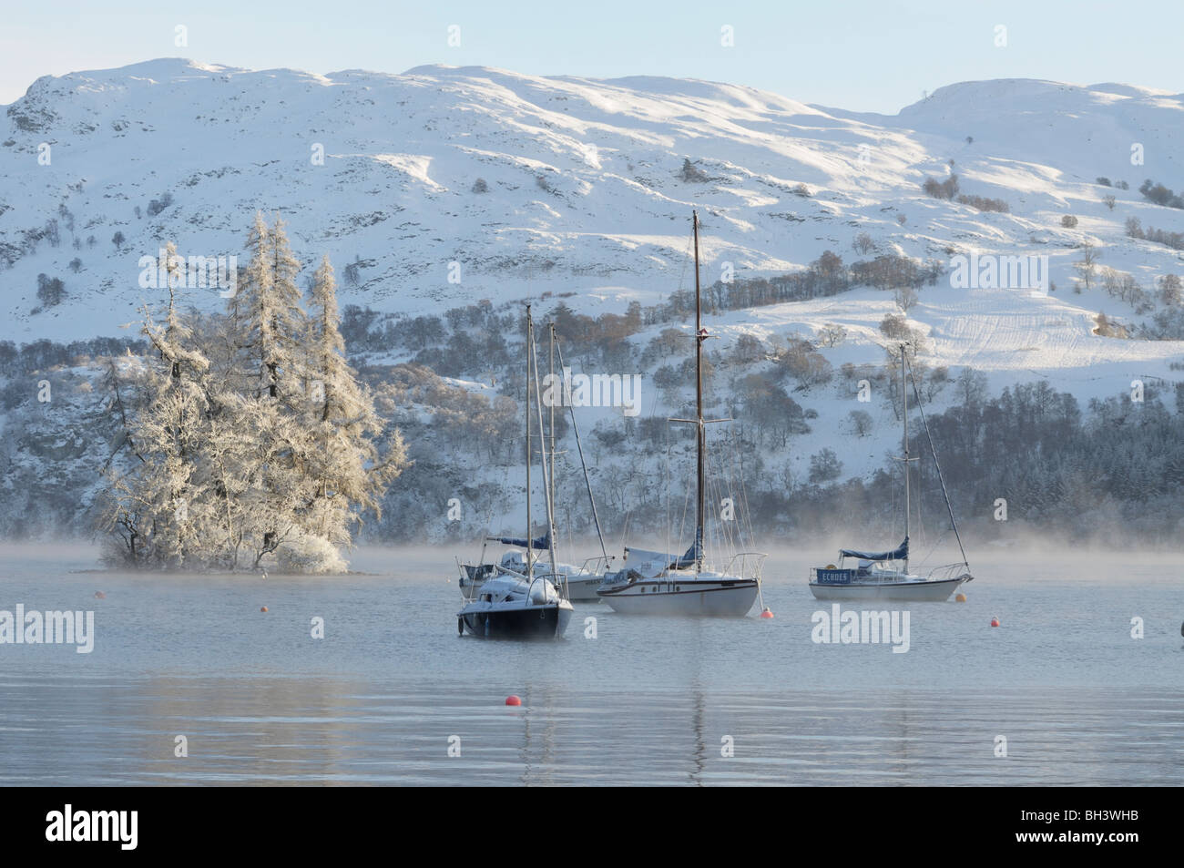 Le Loch Ness, l'hiver. Banque D'Images