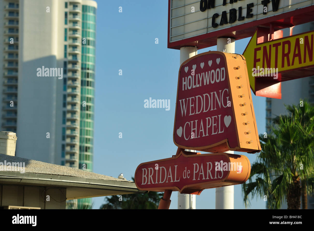 Photographie d'une chapelle de mariage à Las Vegas Banque D'Images