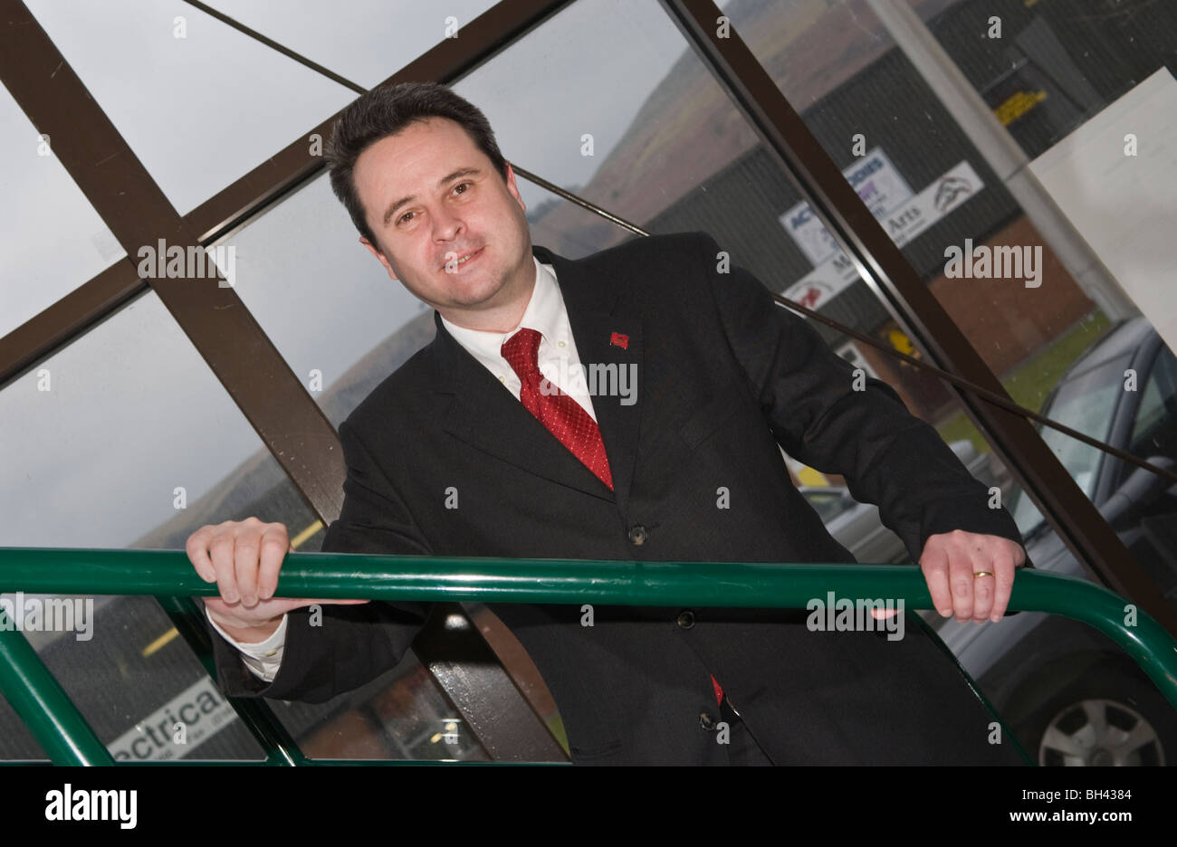 Huw Lewis suis parti du travail à l'Assemblée galloise de Merthyr Tydfil et Rhymney Banque D'Images